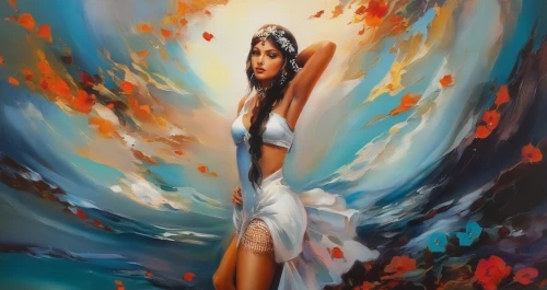 oil painting on canvas,art painting,oil painting,fantasy art,boho art,italian painter,fabric painting,girl in a long dress,mystical portrait of a girl,dance with canvases,fineart,glass painting,fantasy picture,light bearer,photo painting,passion butterfly,aphrodite,the sea maid,romantic portrait,sacred art,Illustration,Paper based,Paper Based 04