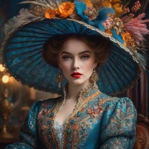 victorian lady,the hat of the woman,beautiful bonnet,victorian fashion,victorian style,the carnival of venice,vintage woman,vintage fashion,the victorian era,fairy peacock,woman's hat,romantic portrait,elizabeth i,peacock,vintage female portrait,the hat-female,blue peacock,fantasy portrait,cinderella,vintage women,Photography,General,Fantasy