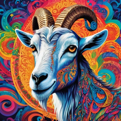 goatflower,anglo-nubian goat,horoscope taurus,taurus,the zodiac sign taurus,capricorn,billy goat,domestic goat,ram,feral goat,ovis gmelini aries,brahma,domestic goats,wild sheep,goat-antelope,psychedelic art,zebu,pachamama,lama,zodiac sign,Illustration,Realistic Fantasy,Realistic Fantasy 39
