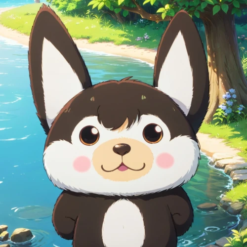 akita inu,akita,cute cartoon character,lake tanuki,kawaii panda,cute bear,kawaii panda emoji,kawaii people swimming,knuffig,water dog,kawaii animals,plush bear,kusa mochi,round kawaii animals,shiba,komajirou,otter baby,my neighbor totoro,otter,shiba inu,Anime,Anime,Traditional