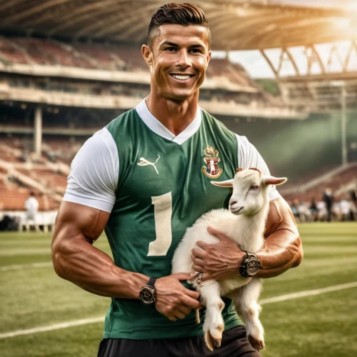 ronaldo,cristiano,domestic goat,anglo-nubian goat,domestic goats,football player,goats,sports jersey,goat meat,goat milk,good shepherd,footballer,herd of goats,goat,fifa 2018,football,billy goat,soccer player,sheep shearer,the good shepherd,Illustration,Realistic Fantasy,Realistic Fantasy 13