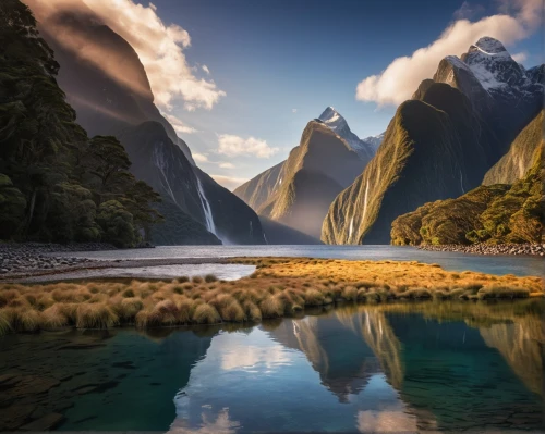 milford sound,new zealand,south island,nz,newzealand nzd,tasmania,north island,new south wales,australia,landscapes beautiful,landscape photography,marvel of peru,dove lake,river landscape,lower engadine,australia aud,beautiful landscape,new zealand dollar,national park,fallen giants valley,Photography,General,Commercial