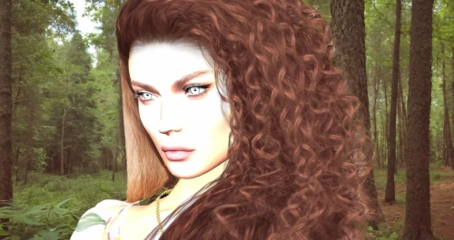 dryad,oriental longhair,celtic queen,artificial hair integrations,lace wig,forest background,lycaenid,fantasy portrait,fir forest,portrait background,elven forest,elven,fantasy picture,forest clover,miss circassian,rusalka,the enchantress,thracian,cybele,faerie,Female,West Africans,Straight hair,Youth adult,M,Confidence,Underwear,Outdoor,Forest