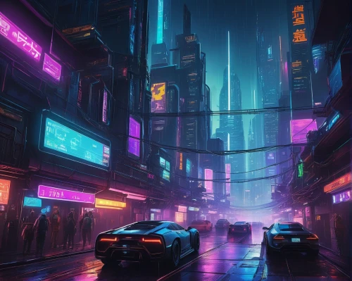 cyberpunk,shanghai,colorful city,cityscape,hong kong,vapor,metropolis,tokyo city,shinjuku,kowloon,fantasy city,taipei,futuristic landscape,urban,tokyo,futuristic,neon arrows,hk,alleyway,city at night,Conceptual Art,Daily,Daily 08