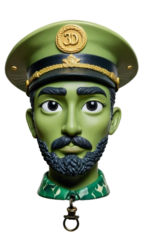 pickelhaube,admiral von tromp,kaiser wilhelm,general,castro,gullideckel,gachapon,brigadier,colonel,military officer,patrol,gnome,q badge,military person,cgi,aaa,russkiy toy,ovoo,military rank,troop,Unique,3D,Clay