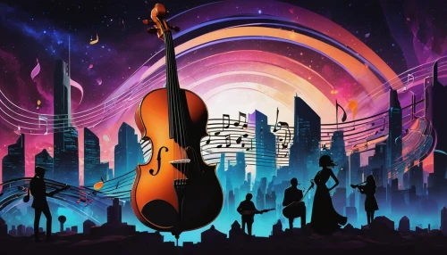violinist violinist of the moon,symphony orchestra,string instruments,orchestra,musical background,philharmonic orchestra,cello,instruments musical,violist,musical ensemble,orchestral,symphony,bass violin,violinists,music background,cellist,violoncello,orchesta,concertmaster,violin,Illustration,Black and White,Black and White 31