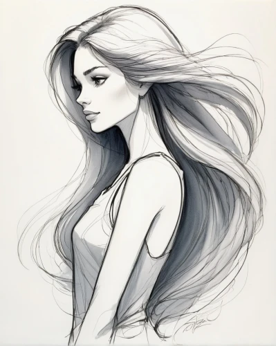 fashion illustration,pencil drawings,girl drawing,oriental longhair,graphite,pencil drawing,charcoal pencil,girl in a long,the long-hair cutter,long hair,rapunzel,smooth hair,hand-drawn illustration,charcoal drawing,pencil and paper,young woman,british semi-longhair,fluttering hair,girl portrait,british longhair,Illustration,Black and White,Black and White 08