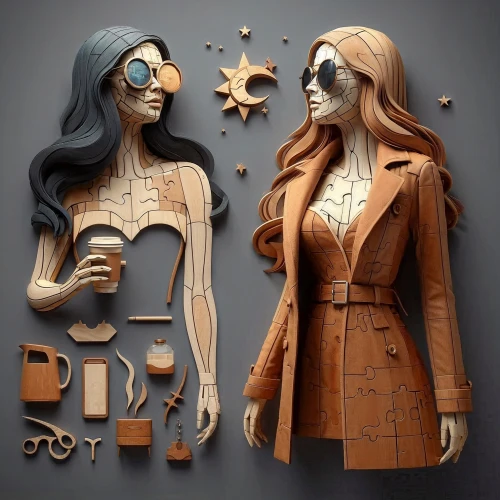 wood art,wooden figures,wood carving,paper art,wooden mannequin,designer dolls,fashion dolls,businesswomen,scrap sculpture,vintage man and woman,sculptor,kraft paper,man and woman,clay figures,sculptor ed elliott,carved wood,made of wood,wood angels,woman sculpture,business women