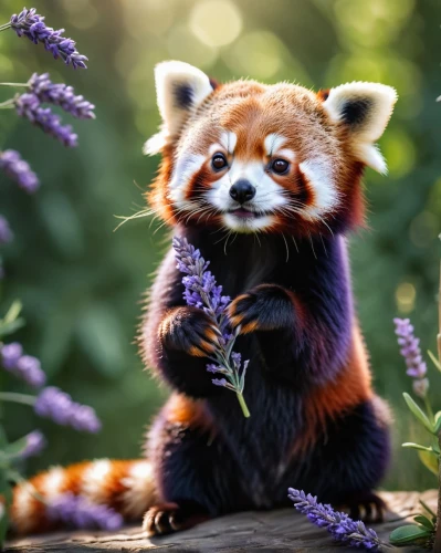 red panda,cute animal,little panda,flower animal,picking flowers,cute animals,kawaii panda,panda cub,panda,holding flowers,whimsical animals,animals play dress-up,ring-tailed,north american raccoon,adorable fox,bamboo flute,baby panda,chinese panda,anthropomorphized animals,cute fox,Photography,General,Commercial