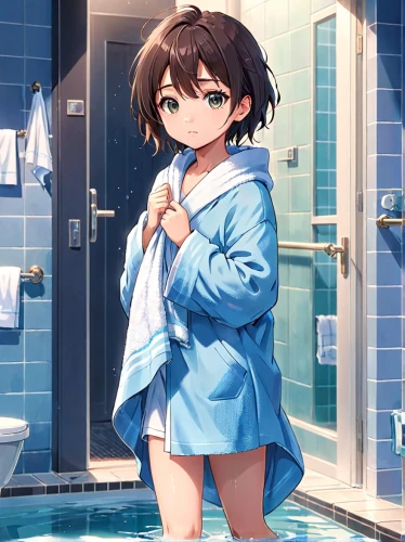 bathrobe,taking a bath,honmei choco,miku maekawa,towel,haruhi suzumiya sos brigade,bath,bathing,washing,bathing fun,kiribath,water bath,towels,llenn,honolulu,mikuru asahina,mako,euphonium,mc,shower,Anime,Anime,Realistic