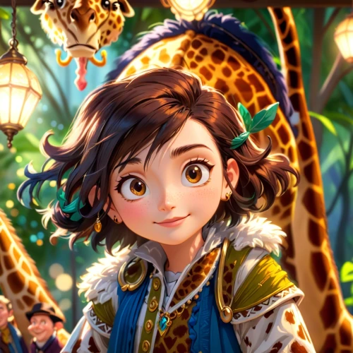 mowgli,agnes,princess anna,disney character,merida,cute cartoon character,zookeeper,fairy tale character,tiger lily,rapunzel,vanessa (butterfly),mulan,moana,laika,shanghai disney,tangled,russo-european laika,fairy tale icons,fantasy portrait,cg artwork,Anime,Anime,Cartoon