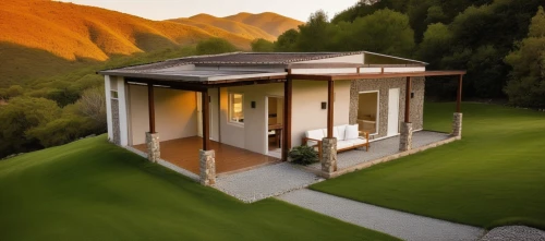 dunes house,3d rendering,house in the mountains,house in mountains,inverted cottage,chalet,eco hotel,cubic house,grass roof,cube house,folding roof,holiday villa,summer house,golf lawn,miniature house,cube stilt houses,model house,holiday home,luxury property,the cabin in the mountains,Photography,General,Realistic