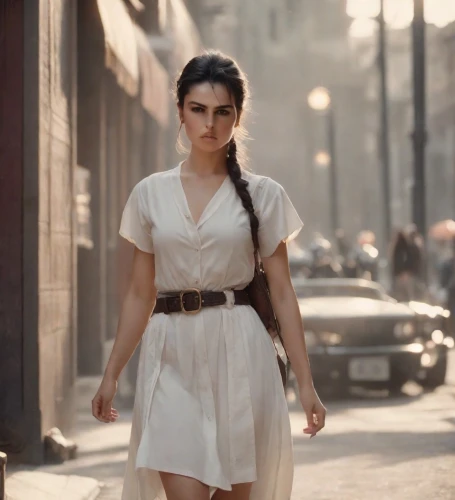 havana,vintage angel,clove,woman walking,assyrian,vintage fashion,clary,vintage girl,young model istanbul,vintage woman,retro woman,wonder woman city,girl in a historic way,girl walking away,white skirt,a woman,fashionista from the 20s,retro girl,egyptian,vintage dress,Photography,Cinematic