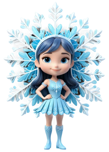 blue snowflake,the snow queen,snowflake background,ice queen,ice princess,winterblueher,christmas snowflake banner,elsa,snow flake,snowflake,crystalline,blue enchantress,suit of the snow maiden,icemaker,frozen,blue chrysanthemum,little girl fairy,christmas figure,fairy queen,child fairy,Unique,3D,3D Character