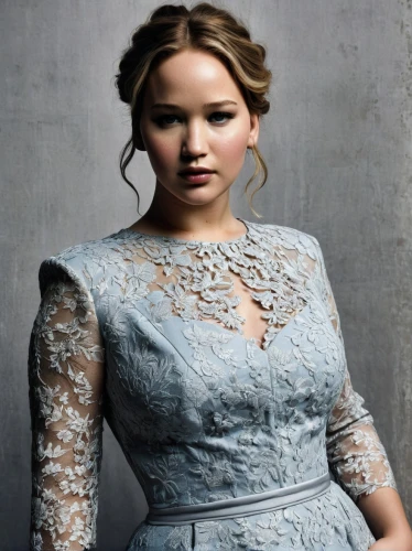 jennifer lawrence - female,katniss,beautiful dove,bridal clothing,wedding dresses,quinceanera dresses,dove,blonde in wedding dress,wedding dress,elegant,white winter dress,wedding gown,vintage dress,mazarine blue,bridal dress,denim and lace,girl in a long dress,greer the angel,the snow queen,white rose snow queen,Photography,Fashion Photography,Fashion Photography 10