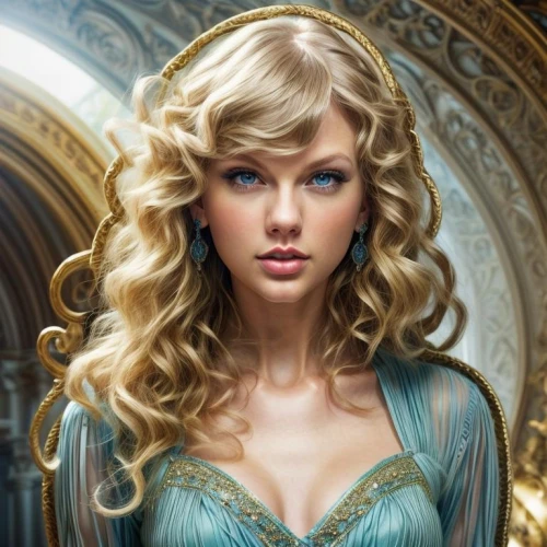 golden haired,fantasy woman,the enchantress,enchanting,emile vernon,blue enchantress,full hd wallpaper,fantasia,cinderella,elsa,rapunzel,tiara,fairy queen,blonde woman,beautiful woman,wig,queen,goddess,barbie doll,fantasy girl