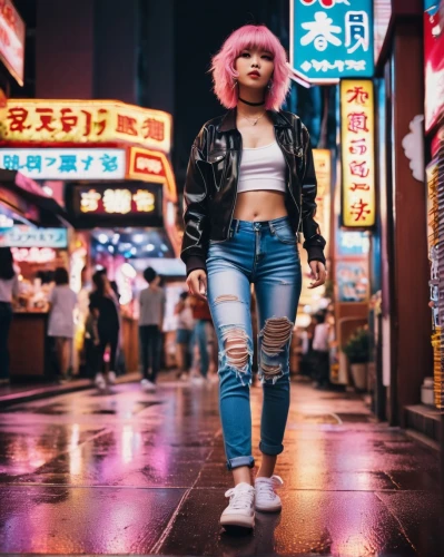 shanghai,hk,taipei,tokyo,harajuku,chinatown,hong kong,asia,tokyo ¡¡,tokyo city,osaka,shibuya,girl walking away,shinjuku,china town,hong,80s,asia girl,asian woman,cyberpunk,Illustration,Abstract Fantasy,Abstract Fantasy 11