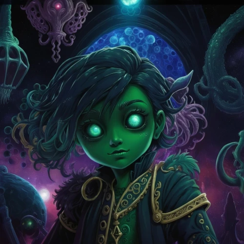 medusa gorgon,medusa,gorgon,sci fiction illustration,green aurora,cg artwork,fantasia,mezzelune,fantasy portrait,argus,anahata,the enchantress,aurora,game illustration,vada,cuthulu,merida,luna,caerula,green mermaid scale,Illustration,Realistic Fantasy,Realistic Fantasy 47