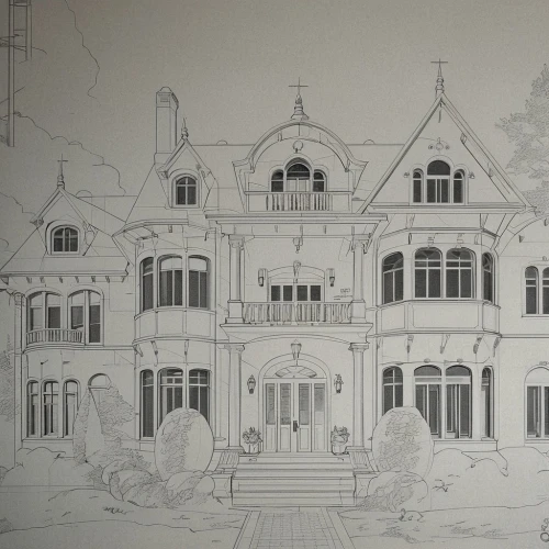 house drawing,victorian house,victorian,villa,hand-drawn illustration,line-art,halloween line art,house silhouette,mansion,witch's house,serial houses,renovation,two story house,facade painting,doll's house,henry g marquand house,studio ghibli,art nouveau,garden elevation,house,Design Sketch,Design Sketch,Blueprint