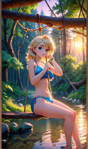 darjeeling,summer background,summer day,meteora,the blonde in the river,dusk background,hot spring,torii,summer evening,yang,underwater background,nami,tiber riven,water nymph,the beach pearl,thermal spring,spring background,idyllic,swimming,springtime background,Anime,Anime,Cartoon