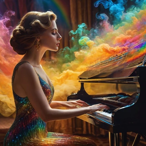 piano player,pianist,piano,psychedelic art,the piano,piano lesson,concerto for piano,play piano,woman playing,rainbow waves,jazz pianist,piano keyboard,imagination,grand piano,chalk drawing,rainbow pencil background,musician,harmony of color,serenade,music,Photography,General,Commercial