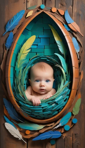 baby frame,door wreath,baby gate,circle shape frame,nursery decoration,girl in a wreath,child's frame,egg basket,newborn photo shoot,nestling,nest easter,room newborn,infant bed,newborn photography,robin's nest,spring nest,paper ball,cake wreath,infant,cardboard background,Art,Artistic Painting,Artistic Painting 46