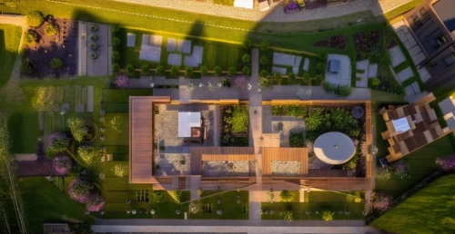 sky apartment,view from above,from above,3d rendering,top view,courtyard,bird's-eye view,roof garden,overhead view,roof landscape,garden design sydney,suburban,sky space concept,bird's eye view,houston texas apartment complex,aerial view umbrella,residential tower,aerial shot,pergola,grass roof,Photography,General,Realistic
