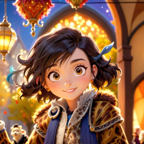 agnes,disney character,mulan,diwali banner,shanghai disney,vanessa (butterfly),princess anna,christmas banner,jasmine,cute cartoon character,elsa,merida,laika,tangled,the snow queen,winter festival,rapunzel,cg artwork,a girl's smile,tiana,Anime,Anime,Cartoon