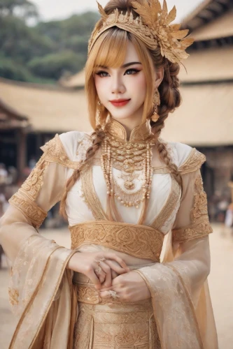 asian costume,traditional costume,ancient costume,costume festival,taiwanese opera,folk costume,japanese doll,vietnamese woman,ao dai,wooden mannequin,vintage doll,barong,javanese,indonesian women,rebana,female doll,vintage asian,oriental princess,japanese woman,wooden doll,Photography,Realistic