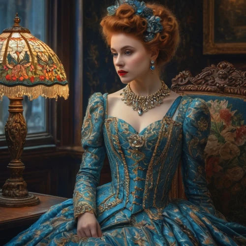 victorian lady,cinderella,victorian style,ball gown,vintage dress,royal lace,elizabeth i,romantic portrait,victorian fashion,evening dress,elegance,ornate,victorian,regal,blue dress,elegant,gothic portrait,elsa,rococo,the victorian era,Photography,General,Fantasy