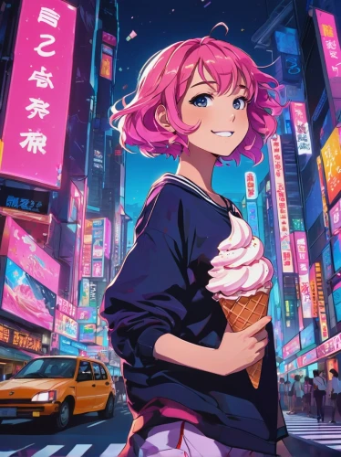 kawaii ice cream,shinjuku,malasada,neon ice cream,mc,tokyo city,shibuya,takoyaki,ice cream stand,ice-cream,aesthetic,ice cream,would a background,icecream,woman with ice-cream,pink ice cream,harajuku,bulli,ice cream shop,ice cream cone,Conceptual Art,Daily,Daily 21