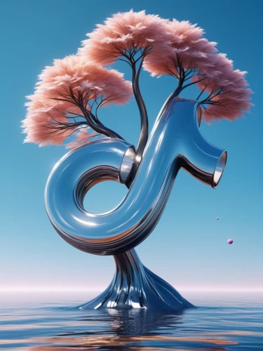 flamingo,floating island,pacifier tree,flourishing tree,dolphin-afalina,flamingos,two flamingo,trumpet tree,cuthulu,3d fantasy,fantasia,lawn flamingo,strange tree,aquarius,b3d,flamingo couple,snake tree,trumpet of the swan,om,surrealism,Conceptual Art,Sci-Fi,Sci-Fi 28