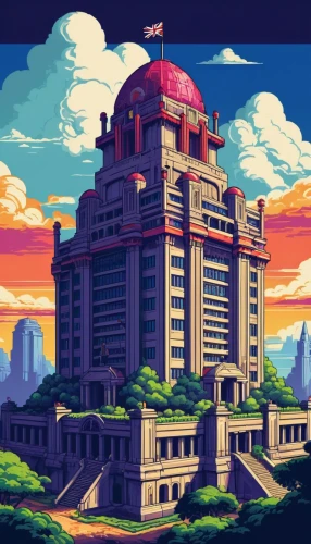 pixel art,pyongyang,odaiba,taipei,metropolis,pan pacific hotel,skyscraper,taipei 101,gunkanjima,shanghai,fantasy city,hotel riviera,palace,dragon palace hotel,china,the skyscraper,hotel,grand hotel,tokyo city,citadel,Unique,Pixel,Pixel 05