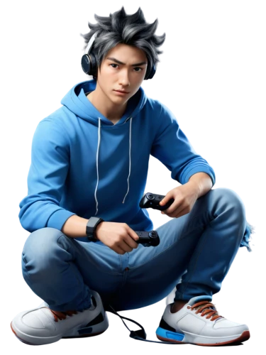 tracksuit,controller jay,sweatpant,gamer,soundcloud icon,life stage icon,dj,shoes icon,ken,png transparent,male character,png image,saji,phone icon,sit,spotify icon,game character,sega,headphone,pedal,Illustration,Japanese style,Japanese Style 10