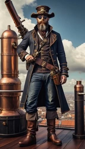 tower flintlock,steampunk,pirate,gunfighter,brown sailor,caravel,tower pistol,gunsmith,vendor,engineer,flintlock pistol,thames trader,key-hole captain,east indiaman,ship doctor,jolly roger,admiral von tromp,galleon,naval officer,merchant,Photography,Fashion Photography,Fashion Photography 14