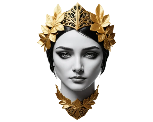 laurel wreath,gold foil crown,lotus png,golden wreath,cleopatra,gold foil mermaid,crown render,art deco woman,athena,fantasy portrait,lotus art drawing,headpiece,gold crown,vector art,vector illustration,artemisia,golden crown,gold mask,gold foil art,gold leaf,Photography,Artistic Photography,Artistic Photography 08