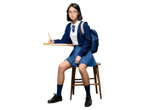 school uniform,chair png,stewardess,azusa nakano k-on,sitting on a chair,a uniform,school clothes,school skirt,businesswoman,secretary,uniform,office chair,nurse uniform,sports uniform,business woman,business girl,cheerleading uniform,schoolgirl,flight attendant,girl sitting,Art,Artistic Painting,Artistic Painting 22