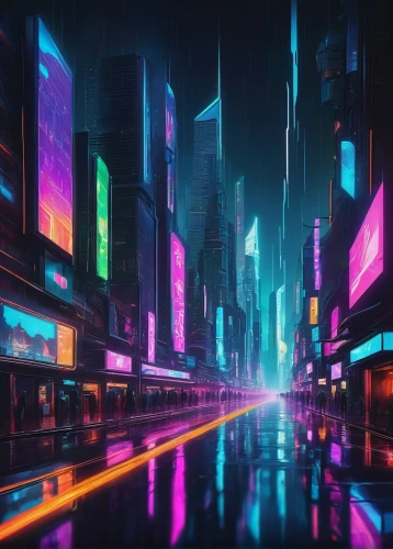 colorful city,cyberpunk,cityscape,metropolis,tokyo city,shinjuku,futuristic landscape,city lights,tokyo,fantasy city,futuristic,city at night,urban,neon lights,neon arrows,city trans,colored lights,abstract retro,vapor,cities,Art,Artistic Painting,Artistic Painting 08