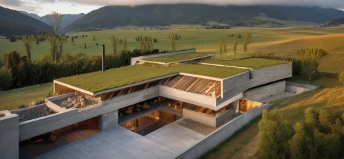 house in mountains,house in the mountains,roof landscape,grass roof,eco-construction,dunes house,modern house,swiss house,3d rendering,eco hotel,turf roof,mountain huts,alpine pastures,luxury property,build by mirza golam pir,modern architecture,home landscape,cubic house,cube stilt houses,building valley,Photography,General,Realistic