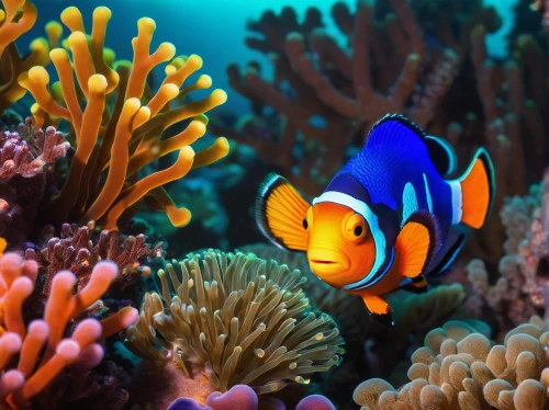 anemonefish,anemone fish,nemo,clownfish,clown fish,coral guardian,coral reef fish,sea life underwater,coral fish,scuba,underwater background,under the sea,triggerfish-clown,amphiprion,marine fish,coral reef,underwater fish,blue angel fish,marine life,beautiful fish,Art,Classical Oil Painting,Classical Oil Painting 08