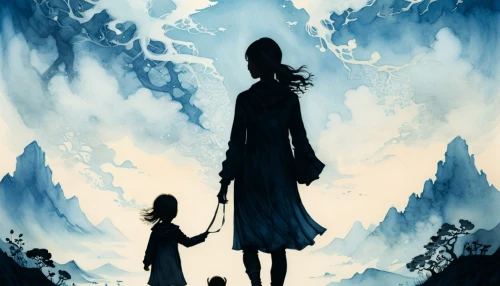 shinigami,couple silhouette,silhouette art,the silhouette,studio ghibli,father and daughter,mother and father,silhouettes,silhouette,capricorn mother and child,children's fairy tale,little girl and mother,perfume bottle silhouette,silhouette against the sky,silhouetted,art silhouette,father with child,a collection of short stories for children,women silhouettes,house silhouette,Art,Artistic Painting,Artistic Painting 48