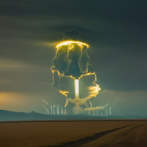 a thunderstorm cell,lightning strike,lightning storm,fields of wind turbines,lightning bolt,tornado,turbines,lightning,strom,wind power,wind farm,thunderstorm,electric tower,wind turbines,electric arc,windenergy,wind energy,nature's wrath,wind turbine,nuclear explosion,Photography,General,Realistic