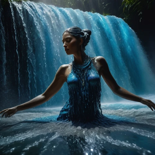 water nymph,water fall,waterfall,bridal veil fall,blue enchantress,waterfalls,wasserfall,woman at the well,water falls,cascading,water flowing,merfolk,water flow,flowing water,fantasy picture,cascade,digital compositing,bridal veil,rusalka,cg artwork,Photography,Documentary Photography,Documentary Photography 15