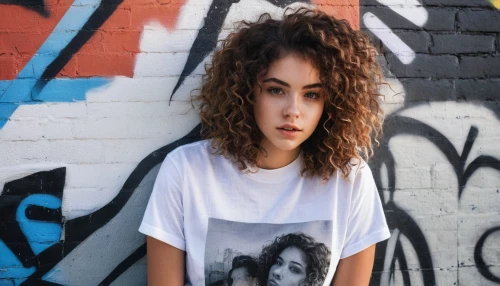 girl in t-shirt,isolated t-shirt,tshirt,tee,t-shirt,long-sleeved t-shirt,t-shirts,tees,curly brunette,t shirt,lioness,concrete background,young woman,curly hair,white shirt,photo session in torn clothes,girl on a white background,dreadlocks,torn shirt,t shirts,Photography,Artistic Photography,Artistic Photography 06