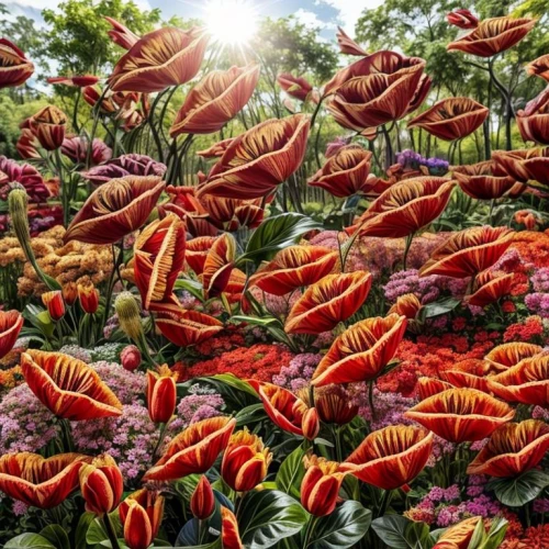 splendor of flowers,orange red flowers,red orange flowers,flowers png,blanket of flowers,cannonball tree,tropical flowers,colorful flowers,torch lilies,vegetables landscape,colorful peppers,flower art,sea of flowers,trumpet flowers,splendens,garden of eden,angel trumpets,tulip festival,paprika bush,flower garden