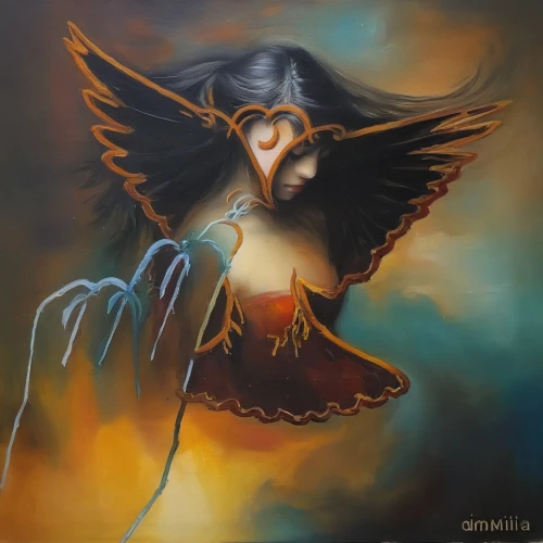 cupido (butterfly),winged heart,uriel,angel wing,the archangel,oil painting on canvas,angel wings,archangel,harpy,angelology,the angel with the cross,dove of peace,baroque angel,oil painting,bird painting,gatekeeper (butterfly),firebird,eros,indigenous painting,crying angel,Illustration,Paper based,Paper Based 04