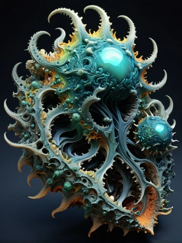 mandelbulb,fractals art,fractalius,deep sea nautilus,nautilus,medusa gorgon,cinema 4d,scrap sculpture,cog,cogs,apophysis,cuthulu,fractals,steampunk gears,chondro,virus,fractal environment,corona virus,coral guardian,regenerative,Illustration,Realistic Fantasy,Realistic Fantasy 47