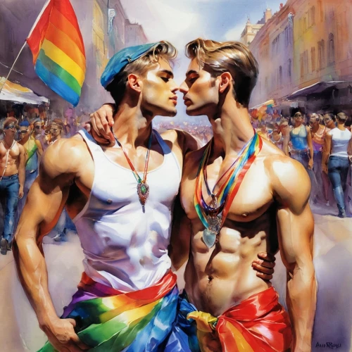 glbt,gay love,gay pride,pride parade,lgbtq,gay couple,pride,kissing,fuller's london pride,gay men,gay,stonewall,homosexuality,inter-sexuality,rainbow flag,kiss,amorous,making out,cheek kissing,luv is luv,Illustration,Paper based,Paper Based 11