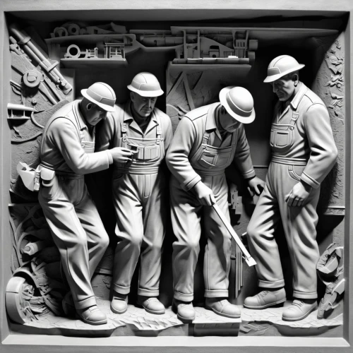 construction workers,workers,miners,railroad engineer,stone carving,excavators,forest workers,sand sculptures,farm workers,craftsmen,year of construction 1954 – 1962,construction industry,wood carving,wooden figures,the labor,year of construction 1937 to 1952,steelworker,sailors,statues,carvings,Photography,Black and white photography,Black and White Photography 08