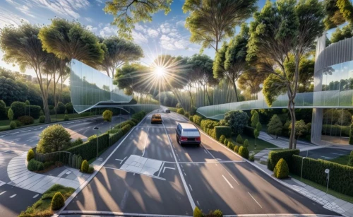 tree-lined avenue,tree lined lane,highway roundabout,virtual landscape,city highway,bicycle path,urban design,the boulevard arjaan,tunnel of plants,traffic circle,landscape designers sydney,roadway,tram road,bicycle lane,landscape design sydney,futuristic landscape,plant tunnel,roundabout,avenue,tree lined